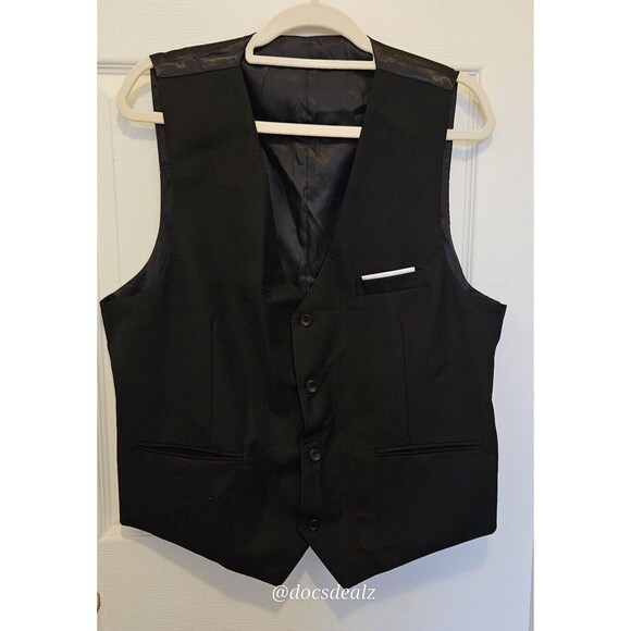 Mage Male Three-Piece Suit Black Men's Size Large - Picture 6 of 16